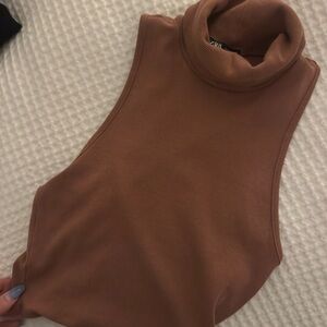 Zara brown and orange top